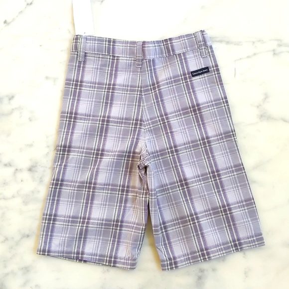 NWT. Calvin Klein Jeans Boy's Short Sleeve Tee and Multi Color Plaid Shorts Set. - Picture 5 of 6
